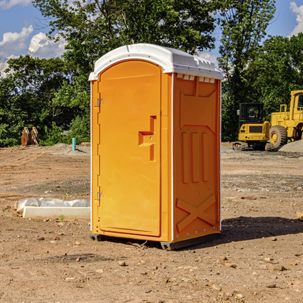 can i customize the exterior of the porta potties with my event logo or branding in Lost Springs